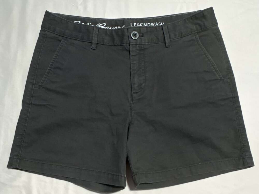 Eddie Bauer Legendwash Stretch Slightly Curvy Chino Shorts Women's Size 6 Dark G